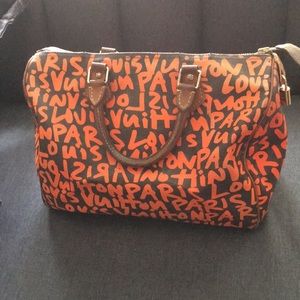 Louis Vuitton speedy 30 graffiti bag